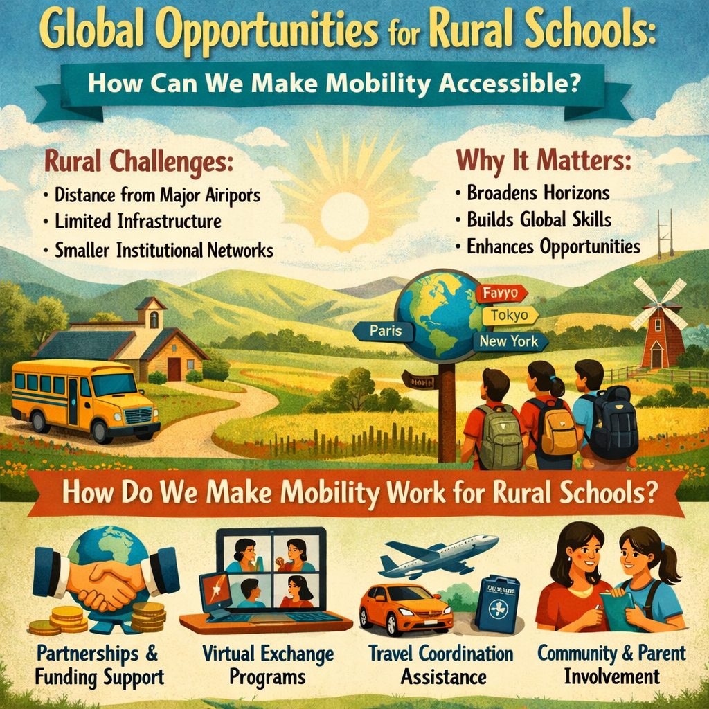 For many rural schools international mobility programmes often feel out of reach Theres the distance from major airports limited infrastructure in pla-1