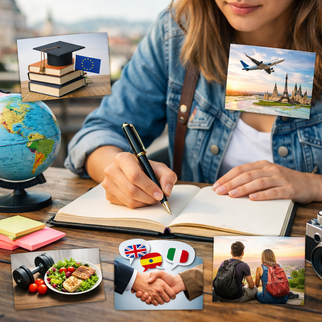This article by TravelEdventures explains how students can set meaningful personal goals before starting their Erasmus mobility experience real no tex