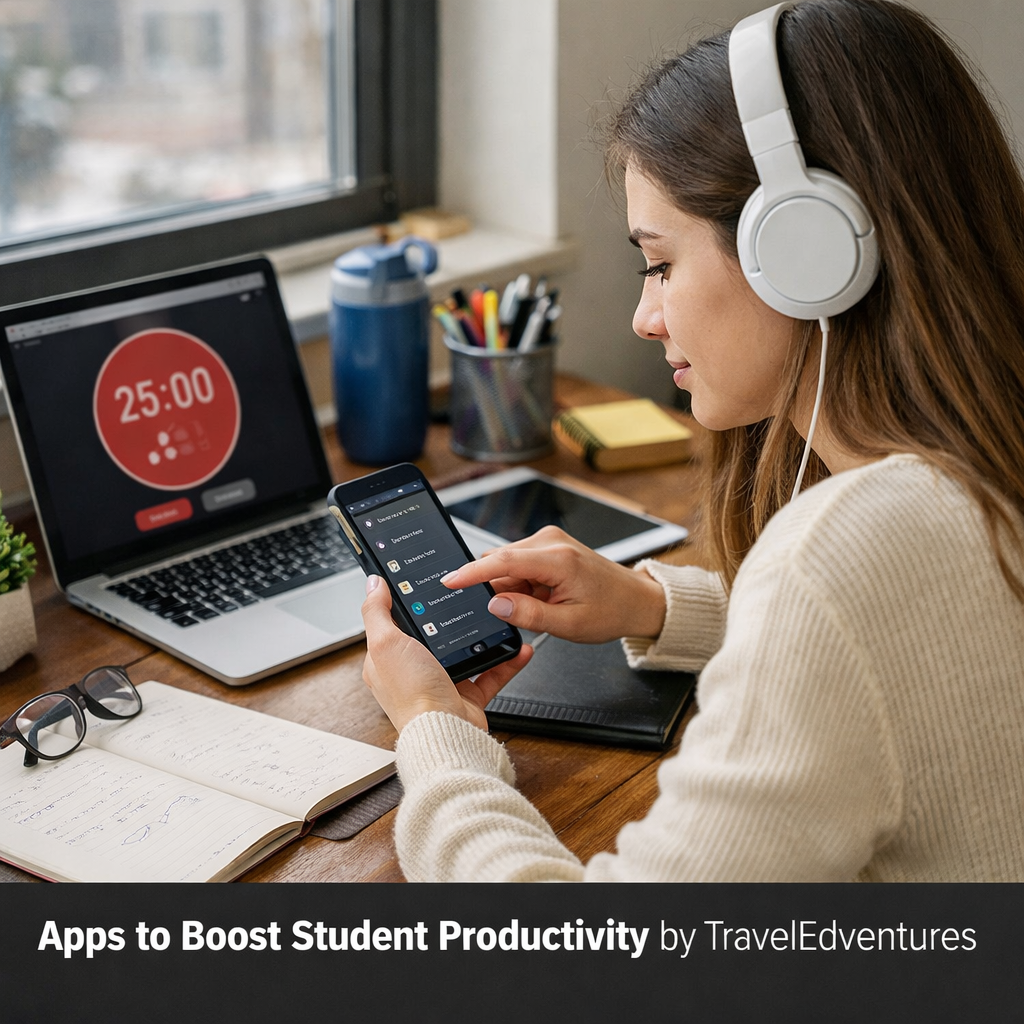 This article by TravelEdventures looks at productivity apps that help students stay focused manage time and reduce distractions real picture